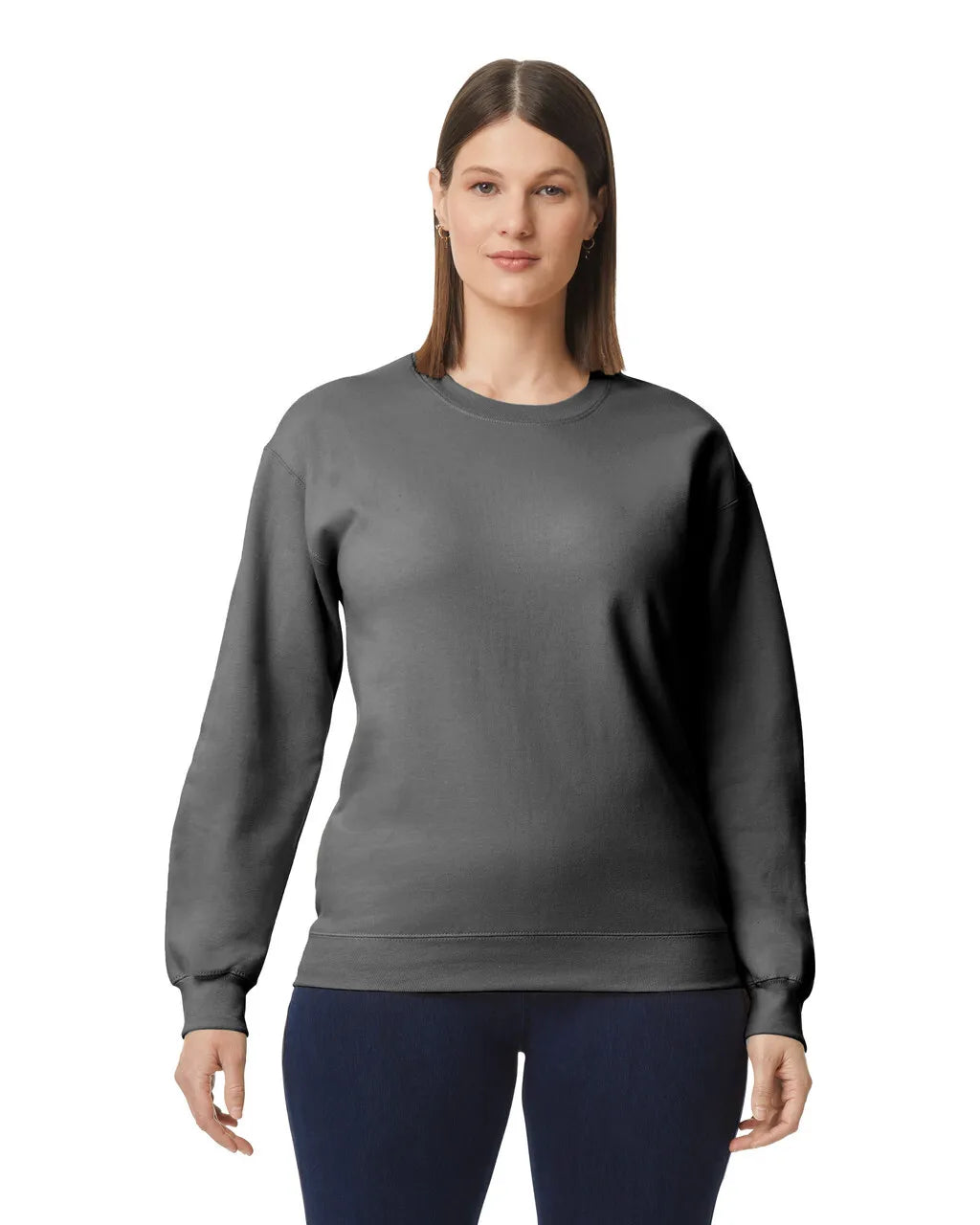 Sweat-shirt adulte moyen ras du cou en polaire