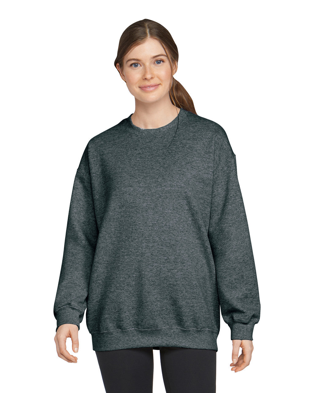 Sweat-shirt adulte moyen ras du cou en polaire