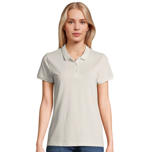 Polo femme en coton bio coupe féminine