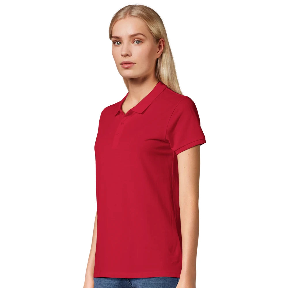 Polo femme en coton bio coupe féminine